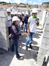Visita técnica Edificações - execução de alvenaria