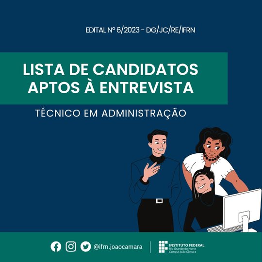 LISTA DE CANDIDATOS APTOS À ENTREVISTA