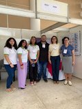 Equipe quase completa no II Seminário Estadual de Promoção à Saúde com a Coordenadora-Geral de Alimentação e Nutrição do Ministério da Saúde, Kelly Poliany de Souza Alves.