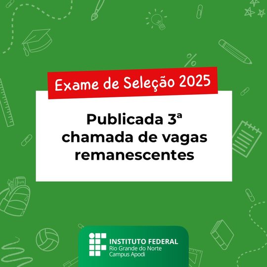 Vagas remanescentes