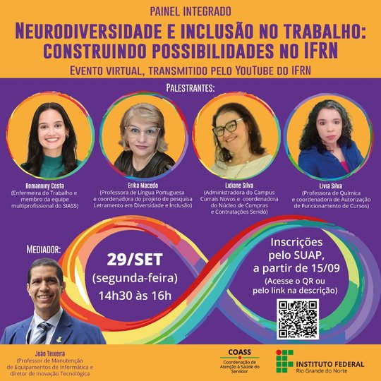 Banner grupo de apoio aos servidores neurodivergentes do IFRN