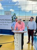 Cerimônia de assinatura de ordem de serviço do Campus Touros do IFRN