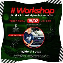 Palestra sobre produção musical ministrada por Ryldo di Souza