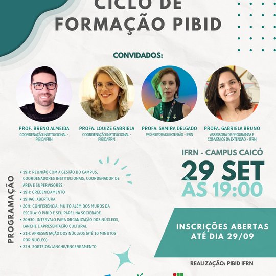 Ciclo de formação PIBID