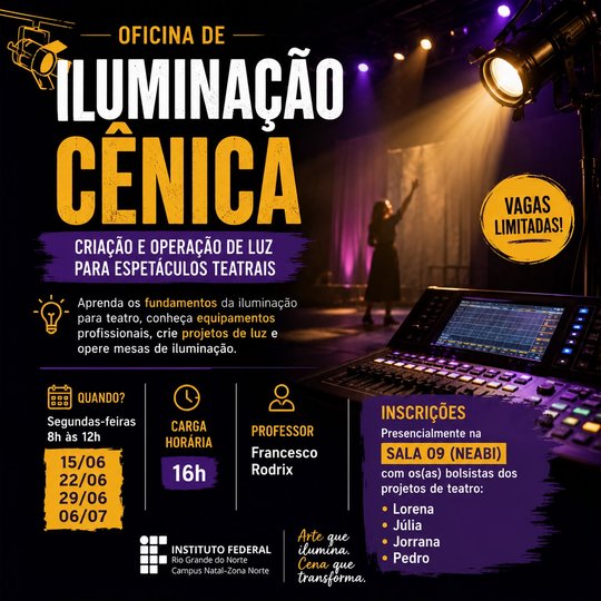 Oficina de iluminação cênica