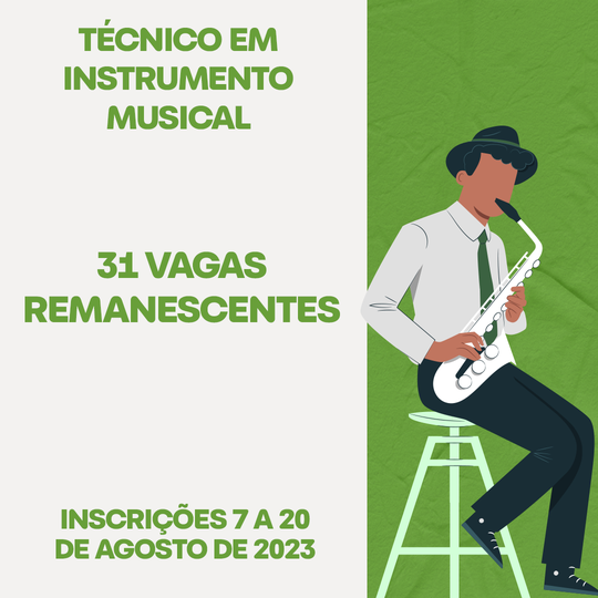 Técnico em Instrumento Musical - Vagas Remanescentes