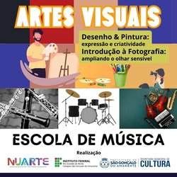 Nuarte - cartaz classificados fic artes visuais e escola de música 2025