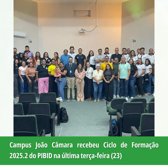 Ciclo 2025.2 pibid JC