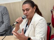 Registro da conferência. Imagem: Vanessa Lima (Comunicação Social e Eventos - IFRN Campus Santa Cruz)