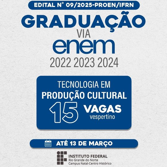 edital via enem produção cultural