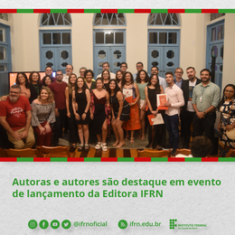 Evento da Editora do IFRN para lançamento de onze obras originais