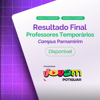 Resultado final professor jovem potiguar