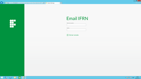 Imagem da tela inicial do novo webmail