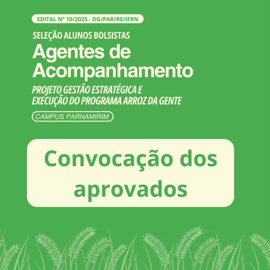 Convocação dos aprovados