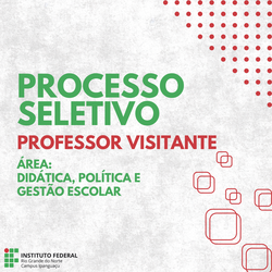 Processo seletivo - Professor visitante