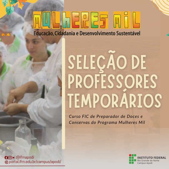professores temporários mulheres mil