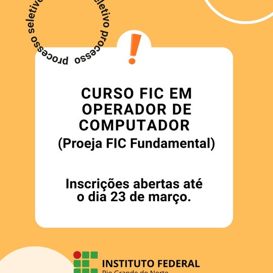 PROEJA FIC - 2026 - Lajes