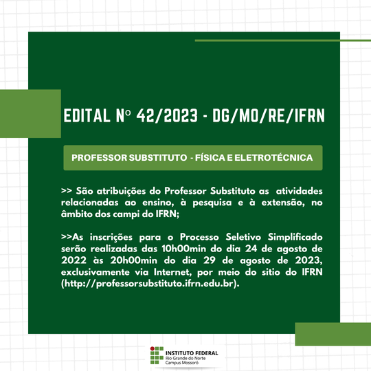 prof substituto - eletro e fisica