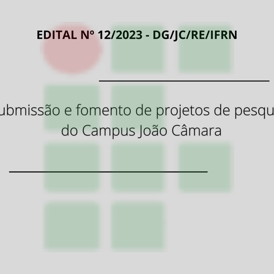 submissão e fomento de projetos